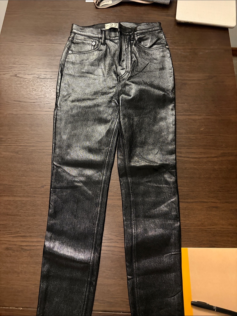 We The Free High-Rise Metallic Black Jeans